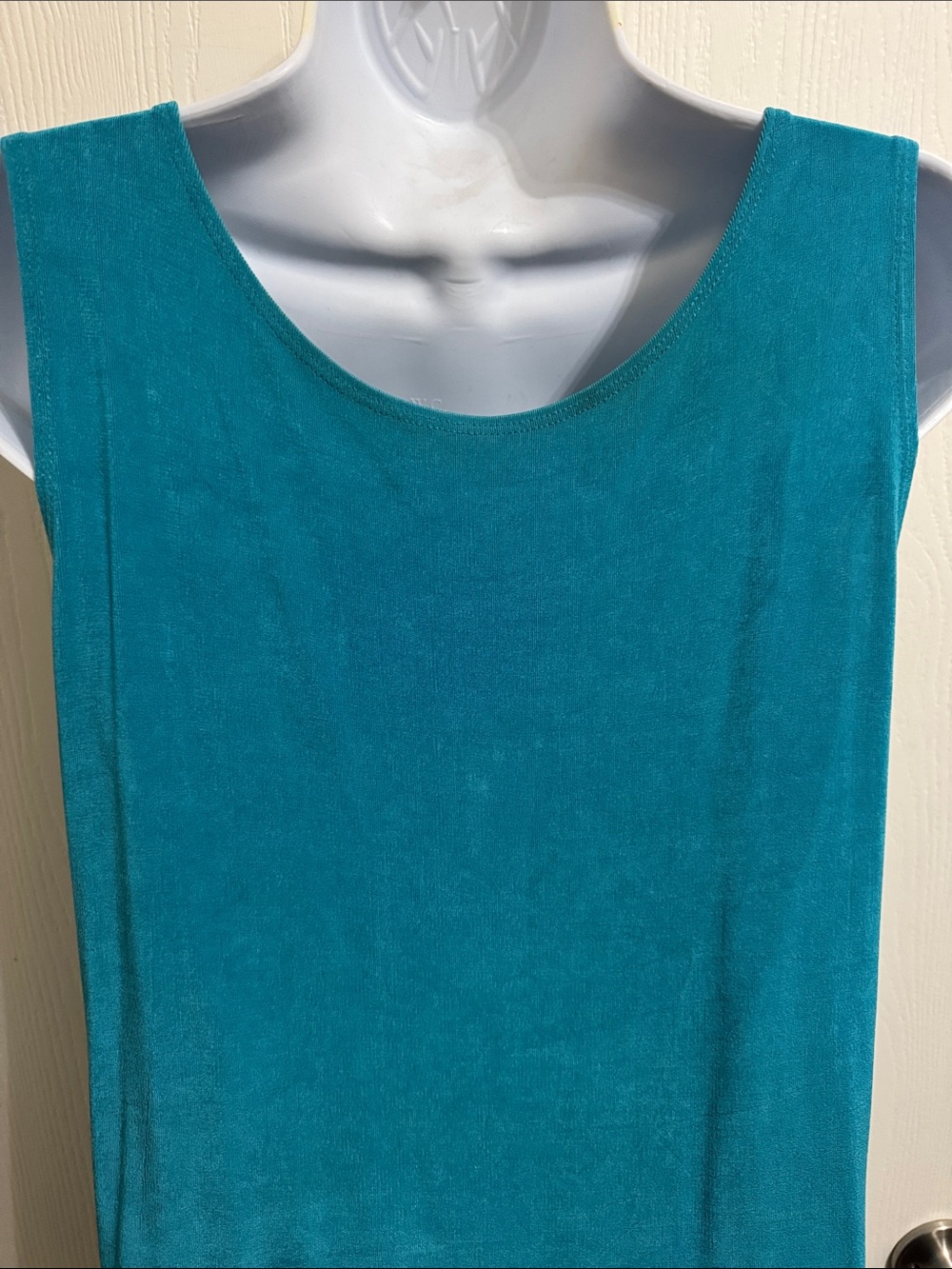Chico’s Bright Vibrant Teal Blue Tank Top Women’s Size 2 Large Office Careerwear - Picture 5 of 8